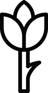 Çiçek simgesi, vektör illüstrasyonu 