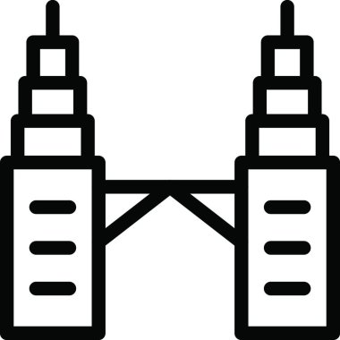 kule simgesi, vektör illüstrasyonu 