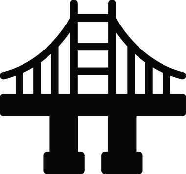 Köprü web simge vektör çizim