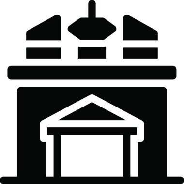 monument flat icon, vector illustration