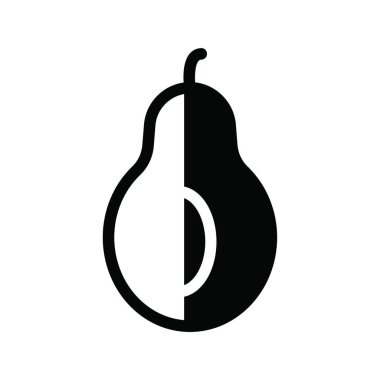 avokado simgesi vektör çizimi