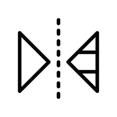 ayna yansıtma ikonu vektör illüstrasyonu