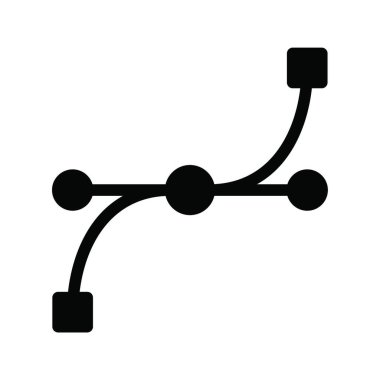 Eğri simgesi, vektör illüstrasyonu