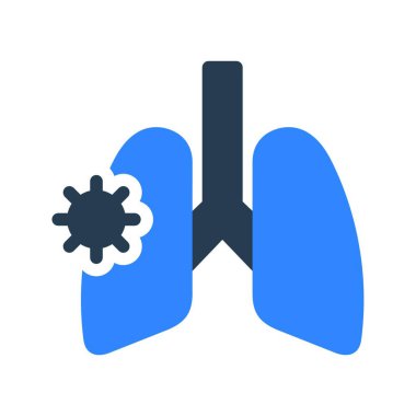 akciğer hastalığı ikonu vektör illüstrasyonu