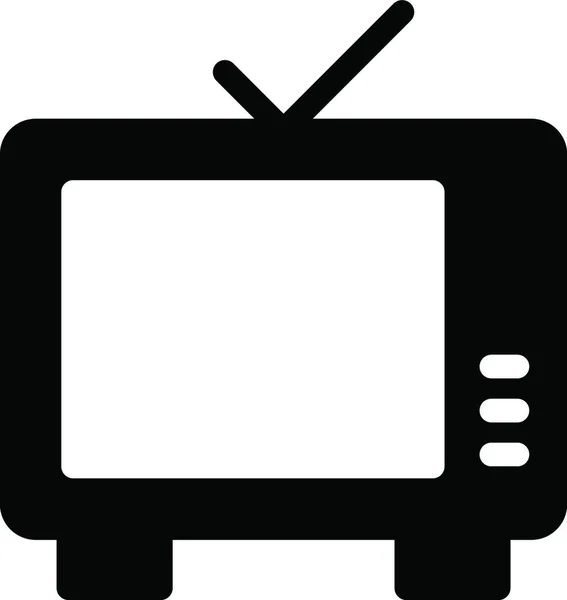 Televisión Icono Web Vector Ilustración — Vector de stock