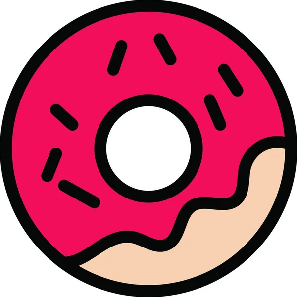 Donut Web Icon Vektor Illustration — Stockvektor