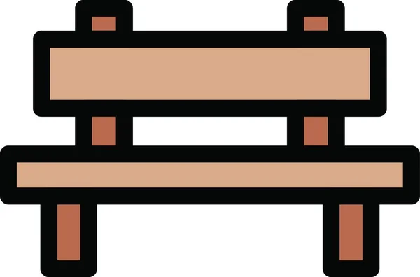 Bench Icon Vector Illustration — Wektor stockowy