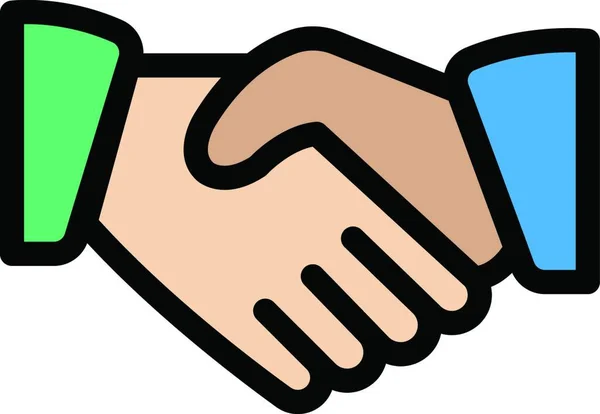 Illustration Zum Handshake Symbol Vektor — Stockvektor