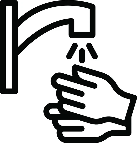 Icon Vektor Abbildung Zum Händewaschen — Stockvektor