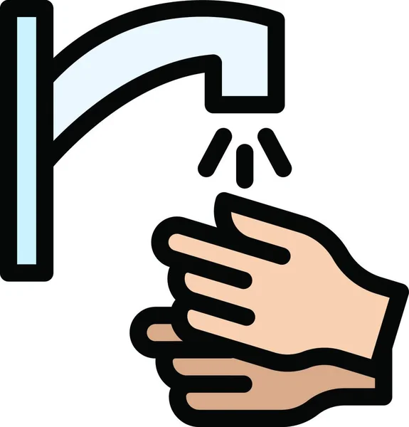 Hände Waschen Symbol Vektor Illustration — Stockvektor
