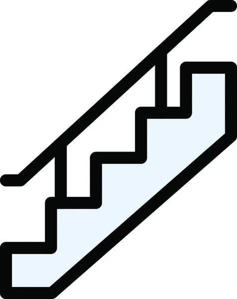 Merdiven Simgesi Vektör Illüstrasyonu — Stok Vektör