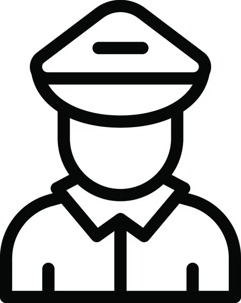 Police Illustration Vectorielle Simple — Image vectorielle