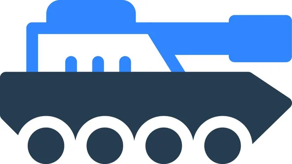 Militaire Tank Eenvoudige Vector Illustratie — Stockvector