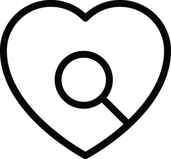 Herz Symbol Vektorabbildung — Stockvektor