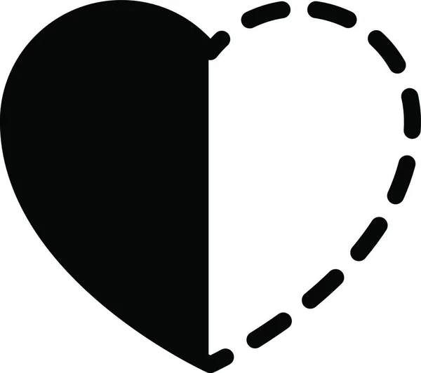 Symbol Miłości Szablon Kartki Walentynki Ilustracja Serca — Wektor stockowy