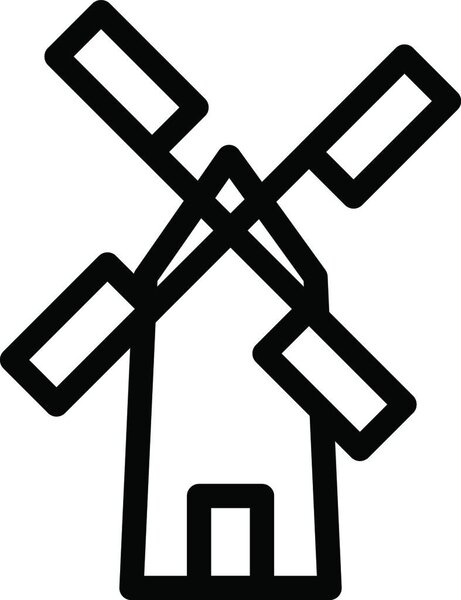 windmill web icon vector illustration