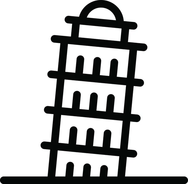 Turm Web Symbol Vektor Illustration — Stockvektor