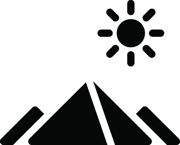 Güneş Web Simgesi Vektör Illüstrasyonu — Stok Vektör