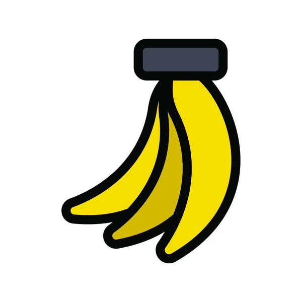 Bananas Icono Vector Ilustración — Vector de stock