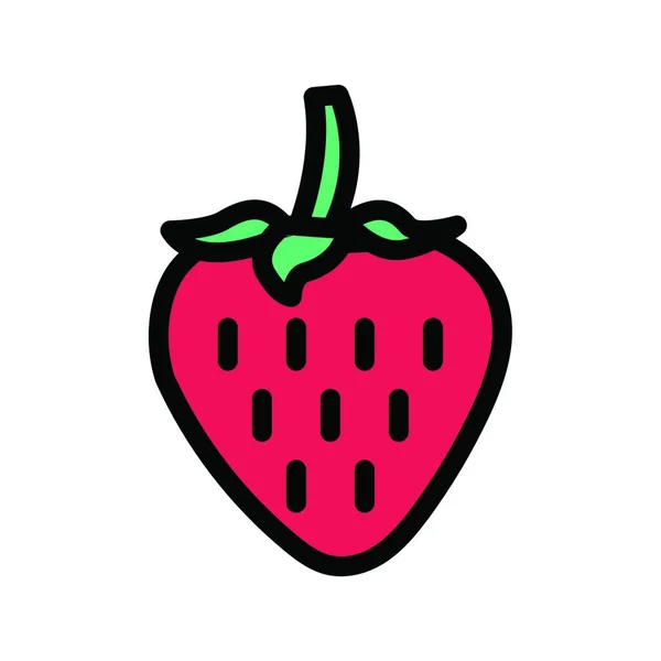 Erdbeere Symbol Vektor Illustration — Stockvektor