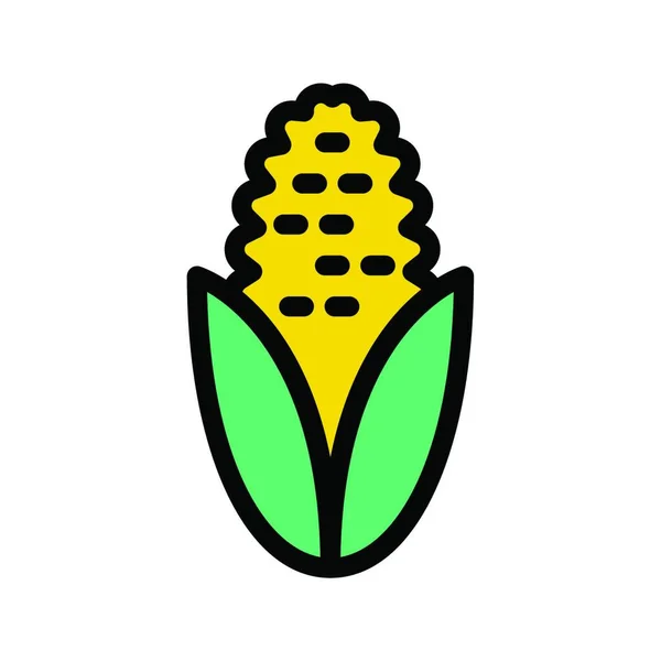 Kukorica Ikon Vektor Illusztráció — Stock Vector