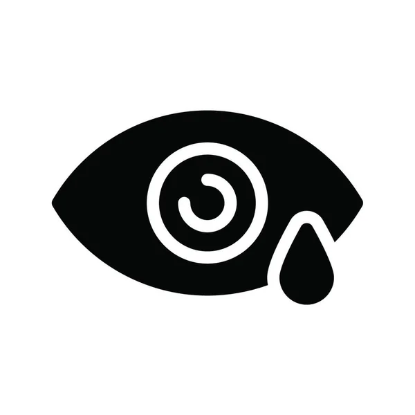Eye Drop Web Icon Vector Illustration — Stock Vector