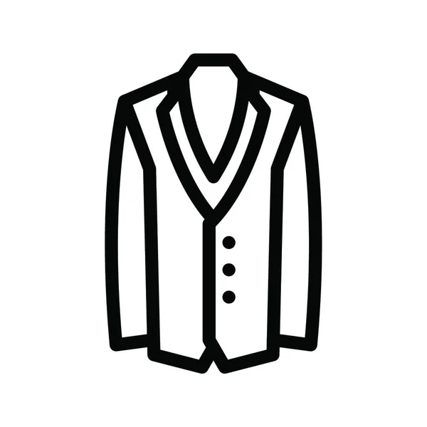 Κοστούμι Επίπεδη Εικονίδιο Διανυσματική Απεικόνιση — Διανυσματικό Αρχείο