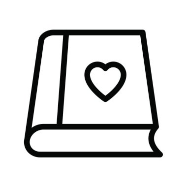 Aşk sembolü. Sevgililer Günü kartı şablonu. Kalp çizimi  