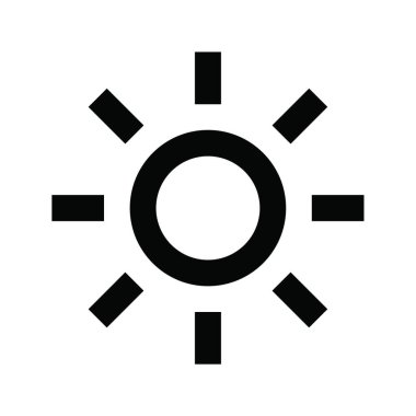 güneş web simgesi vektör illüstrasyonu 