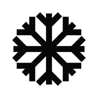 güzel Kar Tanesi simgesi, vektör illüstrasyonu    