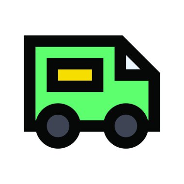 araba simgesi vektör illüstrasyonu