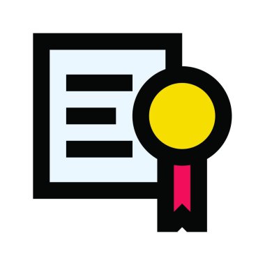 Sertifika web simgesi vektör çizimi
