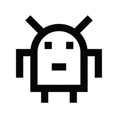 robot ikon vektör illüstrasyonu