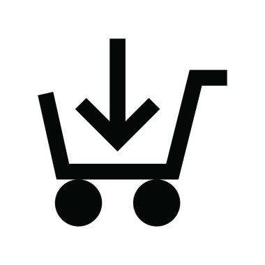 Sepet ikonu vektör illüstrasyonu 