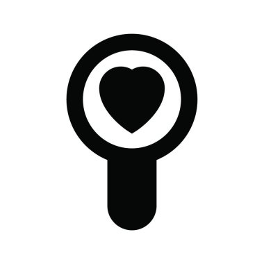 Aşk sembolü. Sevgililer Günü kartı şablonu. Kalp çizimi  