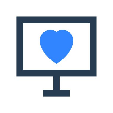 kalp simgesi, vektör illüstrasyonu 