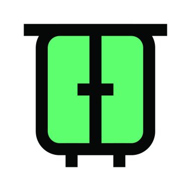 Kabine kutsal kişilerin resmi, vektör çizim 