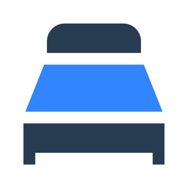 yatak ikonu vektör illüstrasyonu 