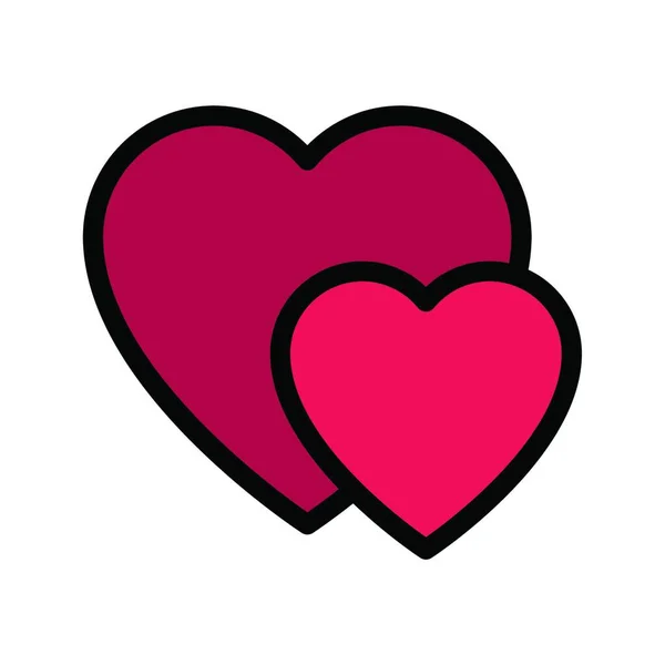 Hearts Icon Vector Illustration — Stock Vector