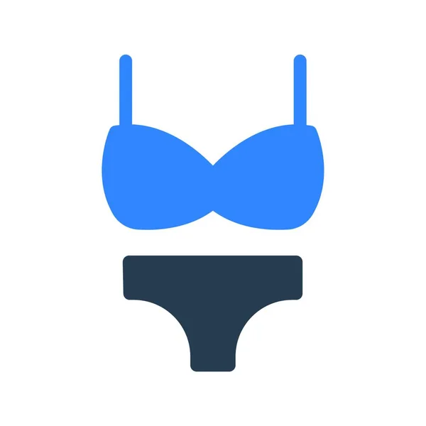 Bikini Web Icon Vector Illustration — Stock Vector