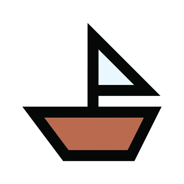 Boat Web Icon Vector Illustration — Stock vektor