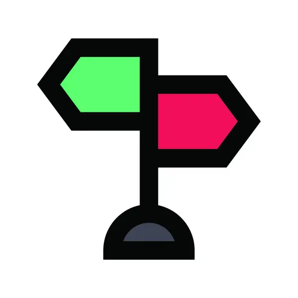 Signpost Web Icon Simple Illustration — Stock Vector