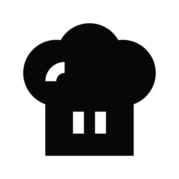 Cook Hat Web Simgesi Vektör Illüstrasyonu — Stok Vektör