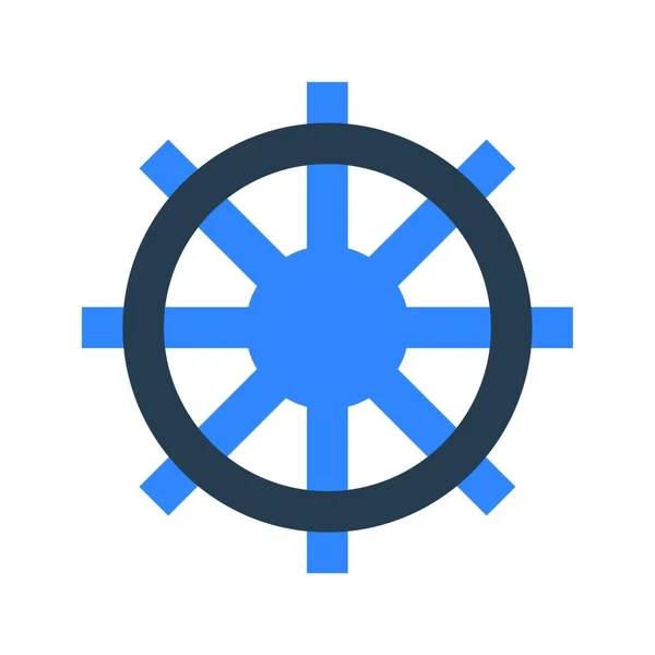 Значок Рулевого Колеса Векторная Иллюстрация — стоковый вектор