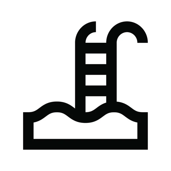 Ikona Basenu Ilustracja Wektora — Wektor stockowy