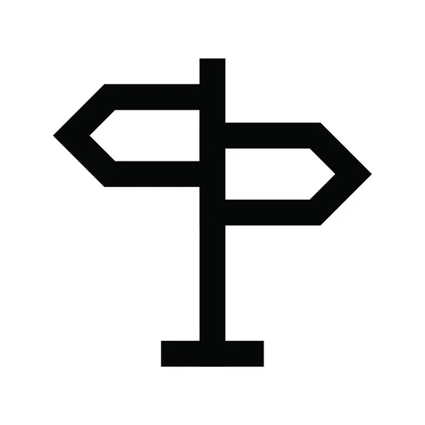 Signpost Icône Web Illustration Simple — Image vectorielle