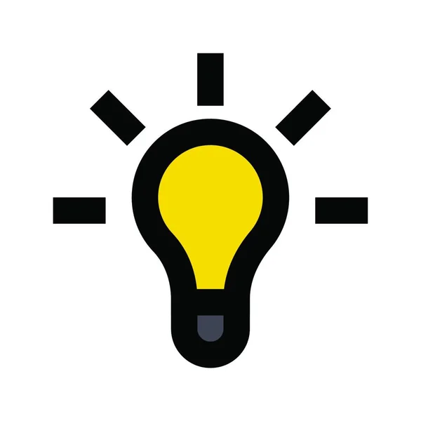 Idee Glühbirne Web Icon Vektor Illustration — Stockvektor