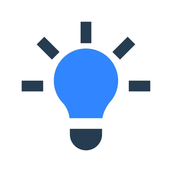 Ідея Лампочка Веб Іконка Векторна Ілюстрація — стоковий вектор