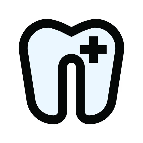 Zahnpflege Web Ikone Vektor Illustration — Stockvektor