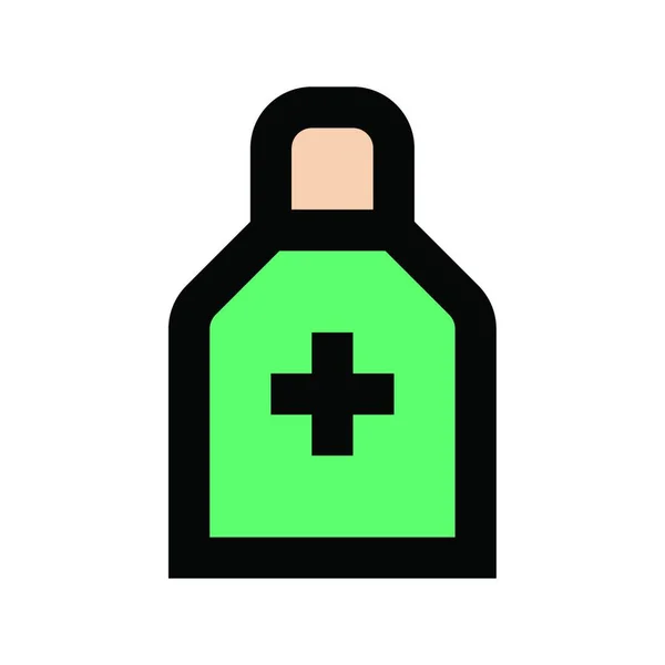 Bottiglia Medica Semplice Illustrazione Vettoriale — Vettoriale Stock
